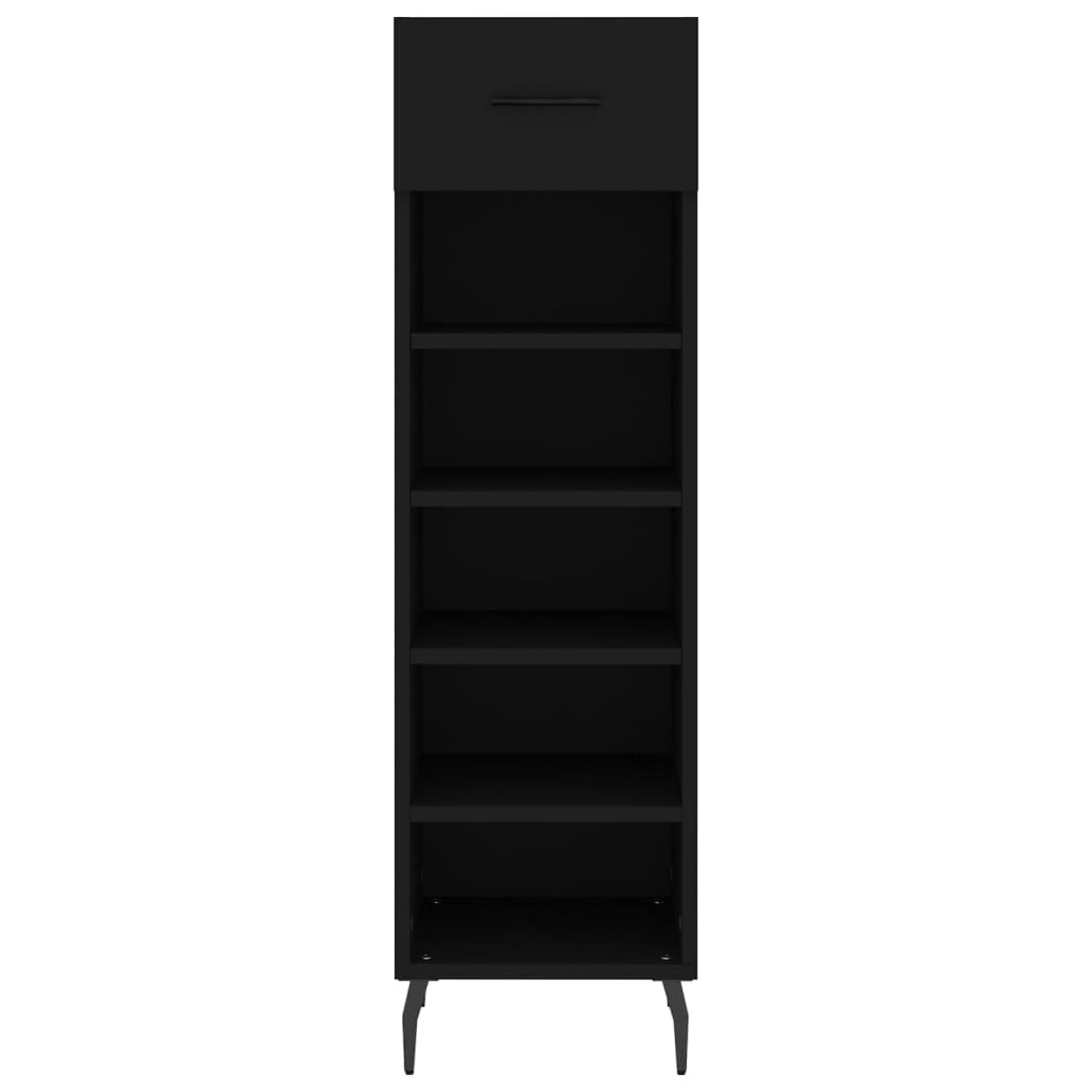 Shoe Cabinet Black 30x35x105 cm Engineered Wood