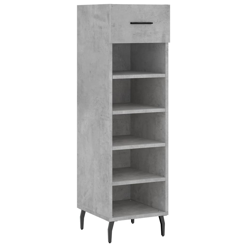 Shoe Cabinet Concrete Grey 30x35x105 cm Engineered Wood