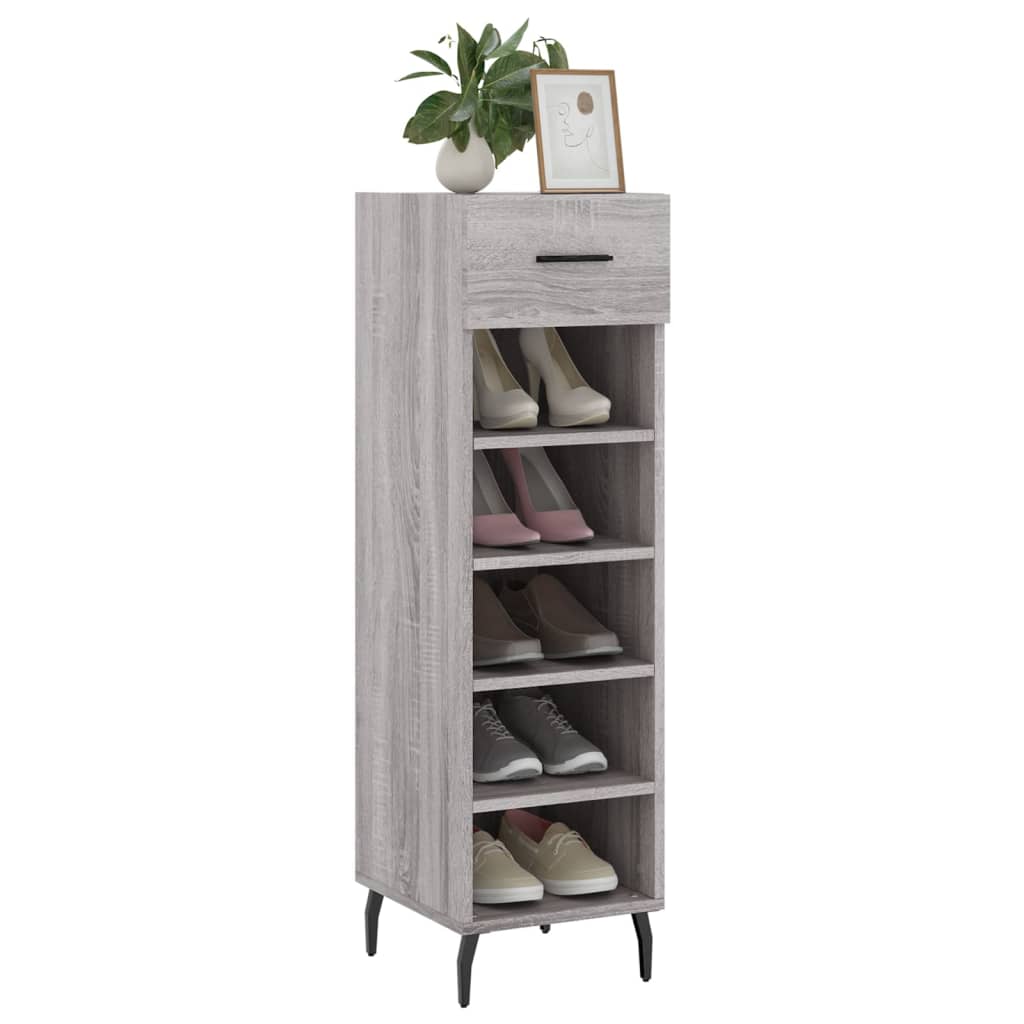 Shoe Cabinet Grey Sonoma 30x35x105 cm Engineered Wood