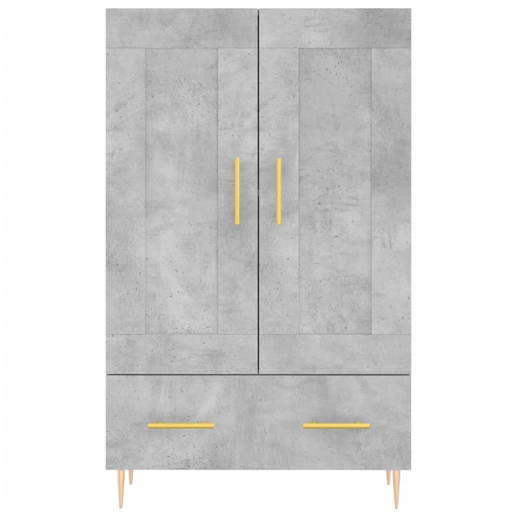 Highboard Concrete Grey 69.5x31x115 cm Engineered Wood