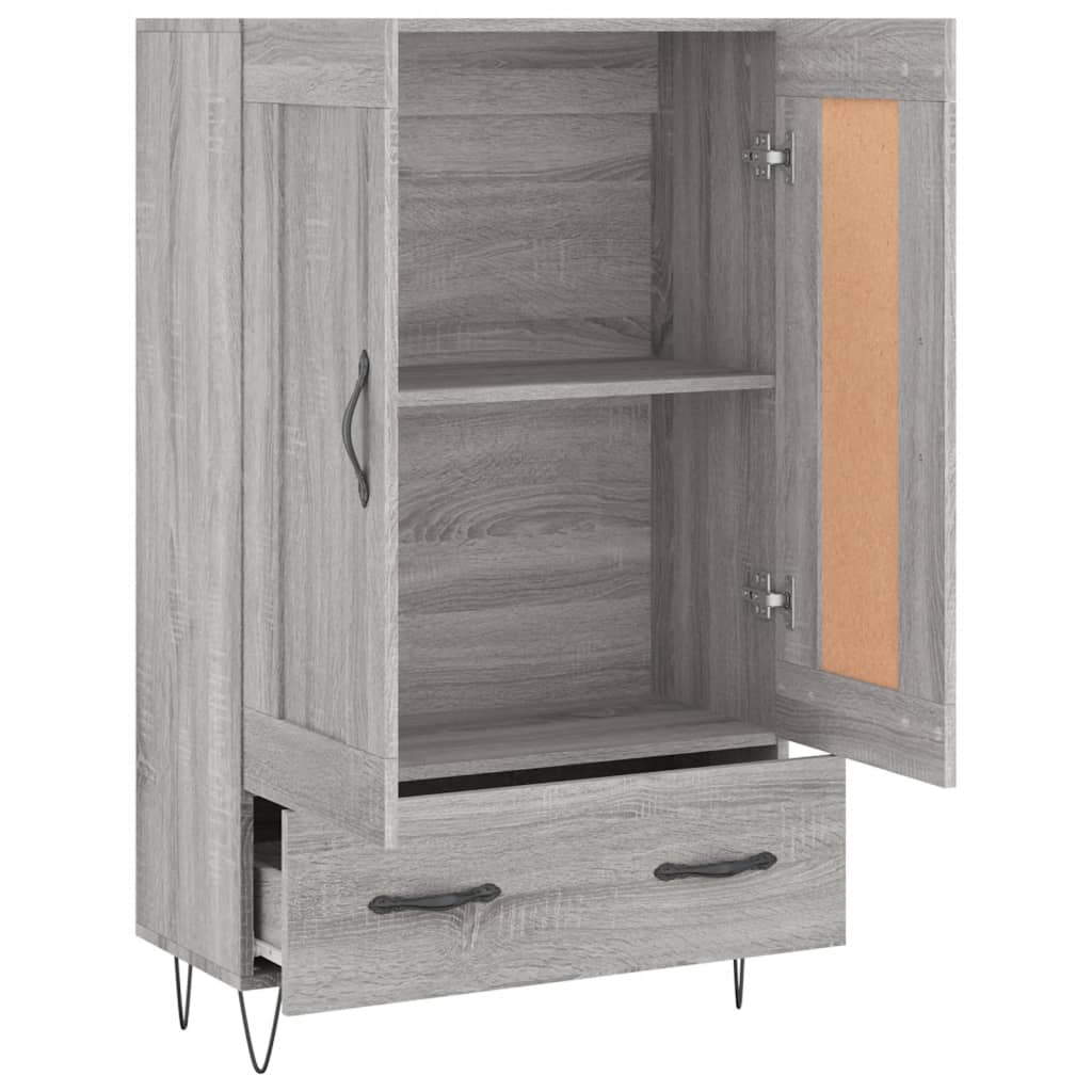Highboard Grey Sonoma 69.5x31x115 cm Engineered Wood