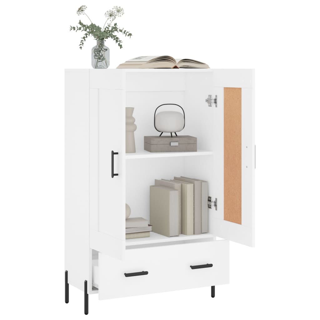 Highboard White 69.5x31x115 cm Engineered Wood