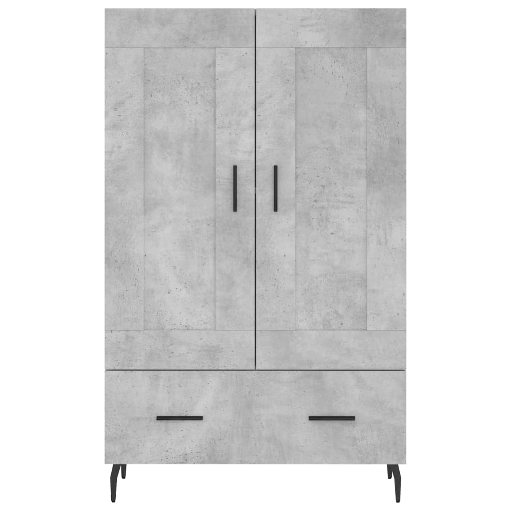 Highboard Concrete Grey 69.5x31x115 cm Engineered Wood
