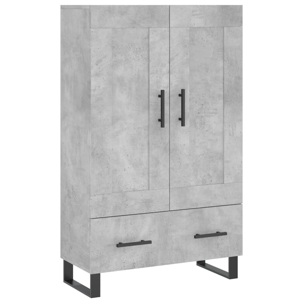 Highboard Concrete Grey 69.5x31x115 cm Engineered Wood