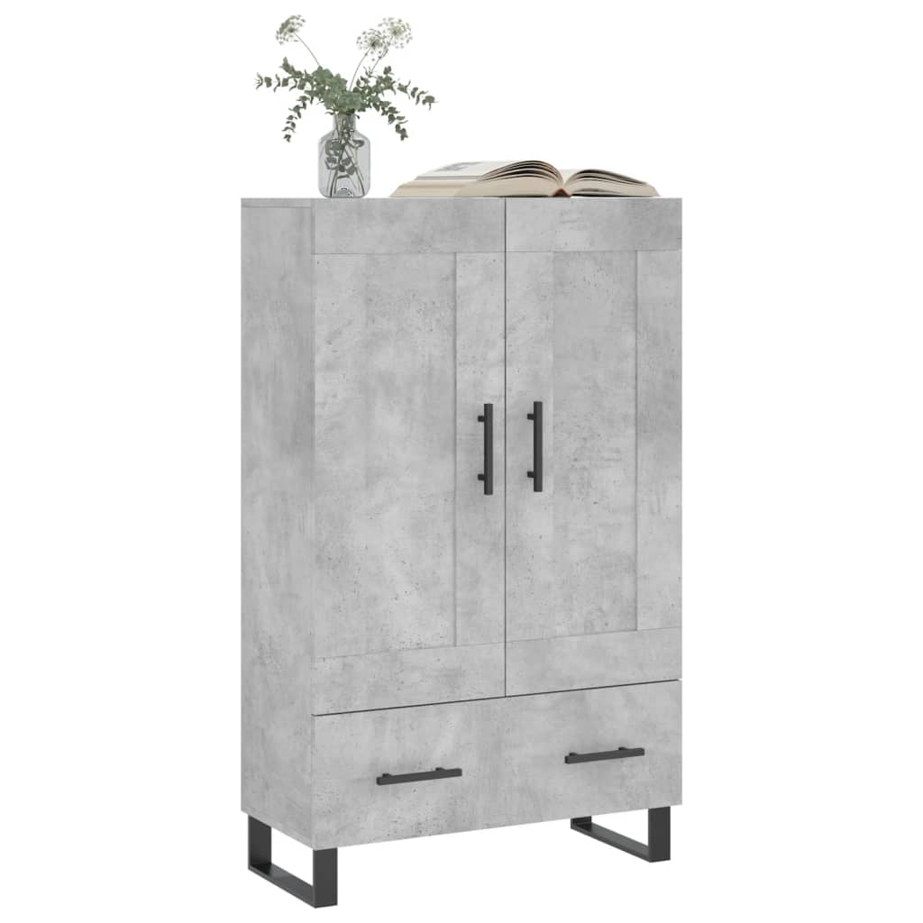 Highboard Concrete Grey 69.5x31x115 cm Engineered Wood