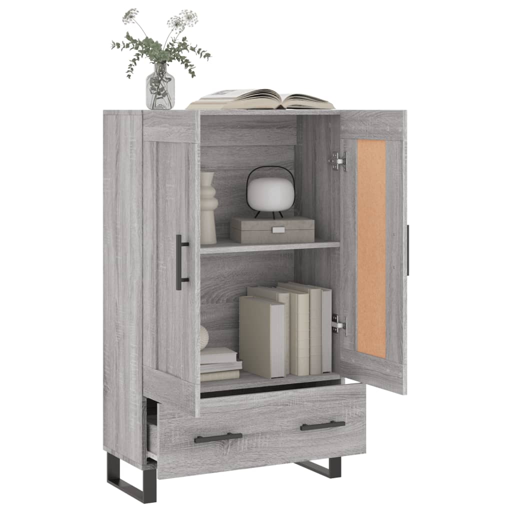 Highboard Grey Sonoma 69.5x31x115 cm Engineered Wood