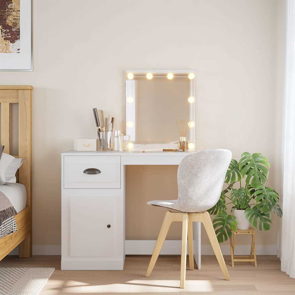 Dressing Table With Led Lights 90X42X132.5 Cm