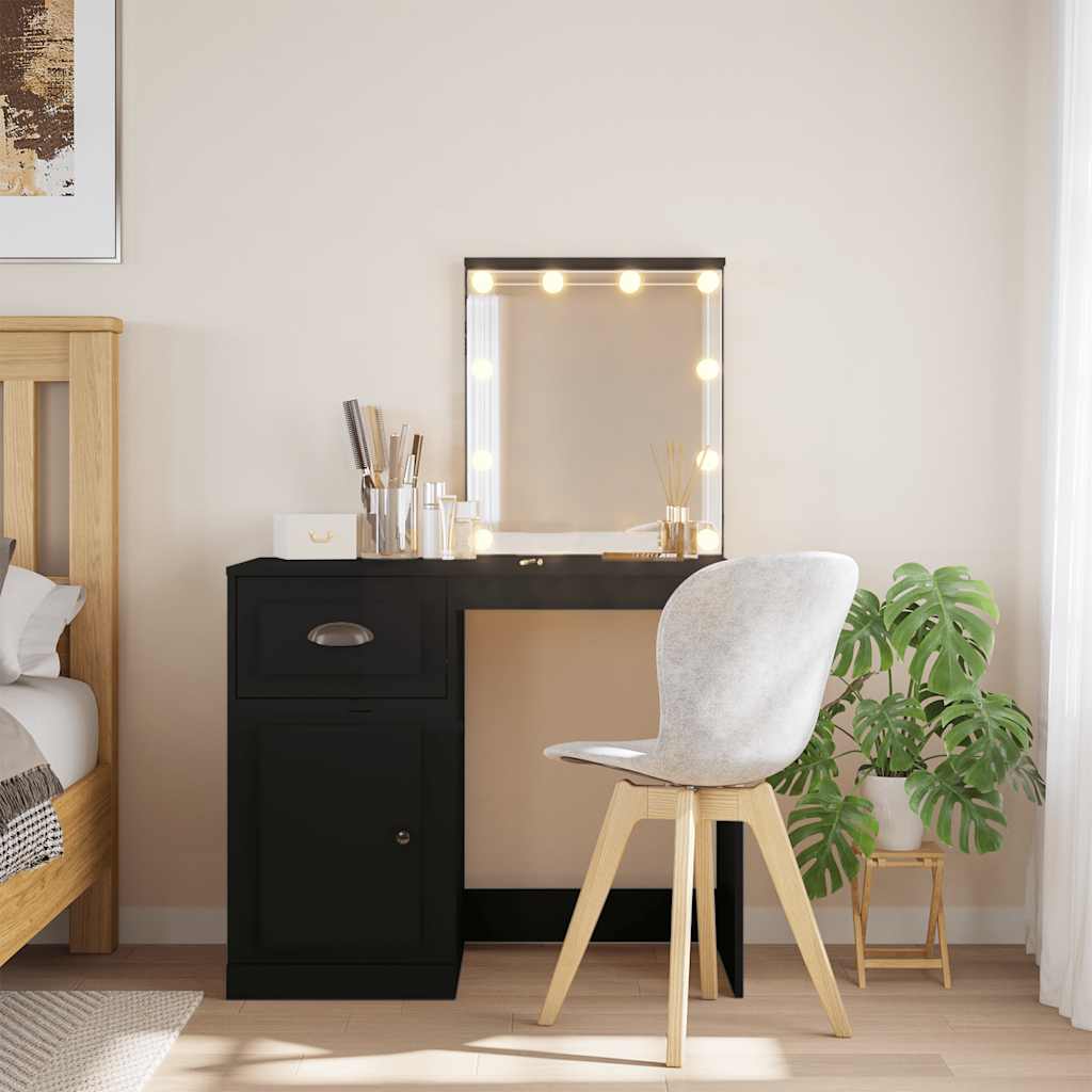 Dressing Table With Led Lights 90X42X132.5 Cm
