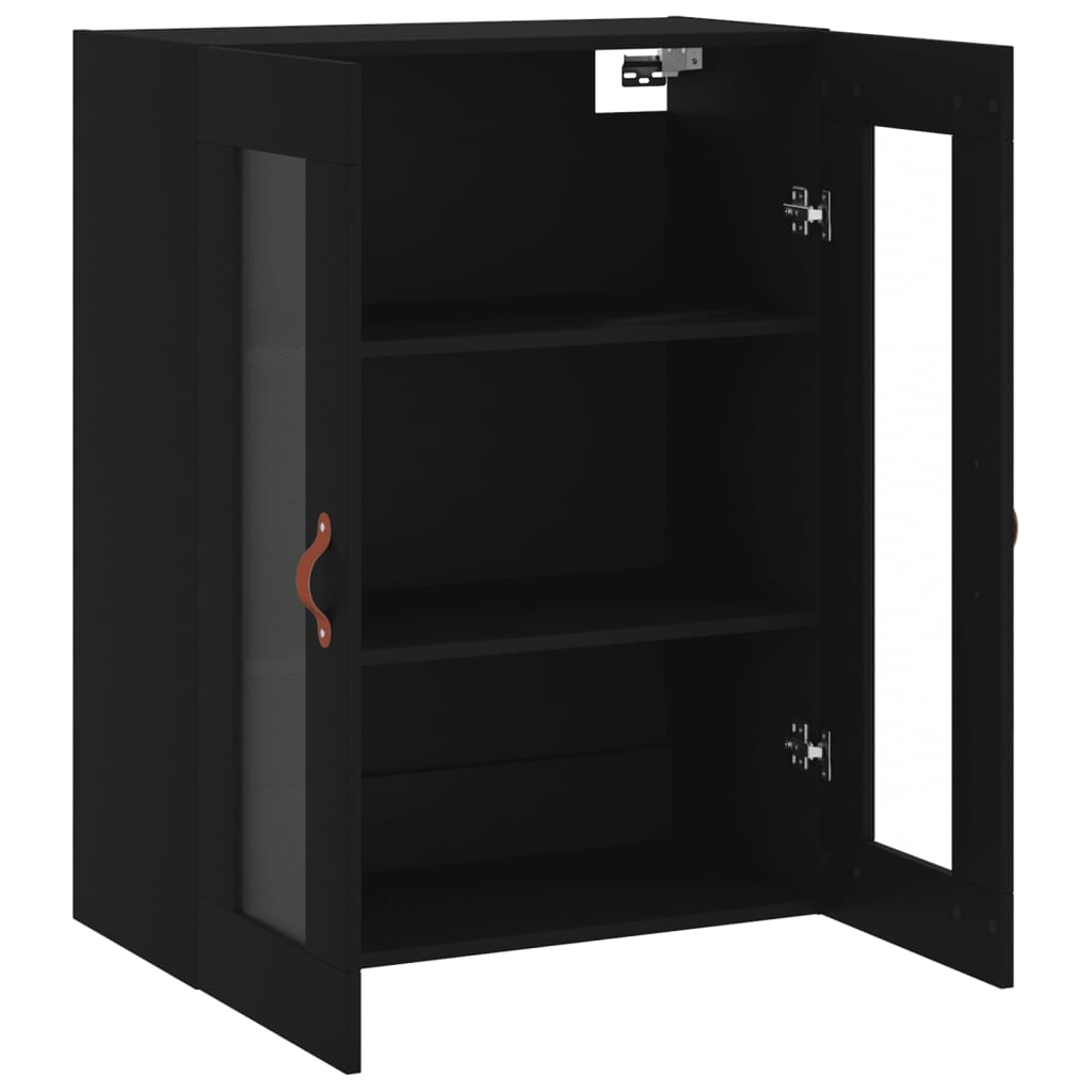 Wall Mounted Cabinet Black 69.5x34x90 cm
