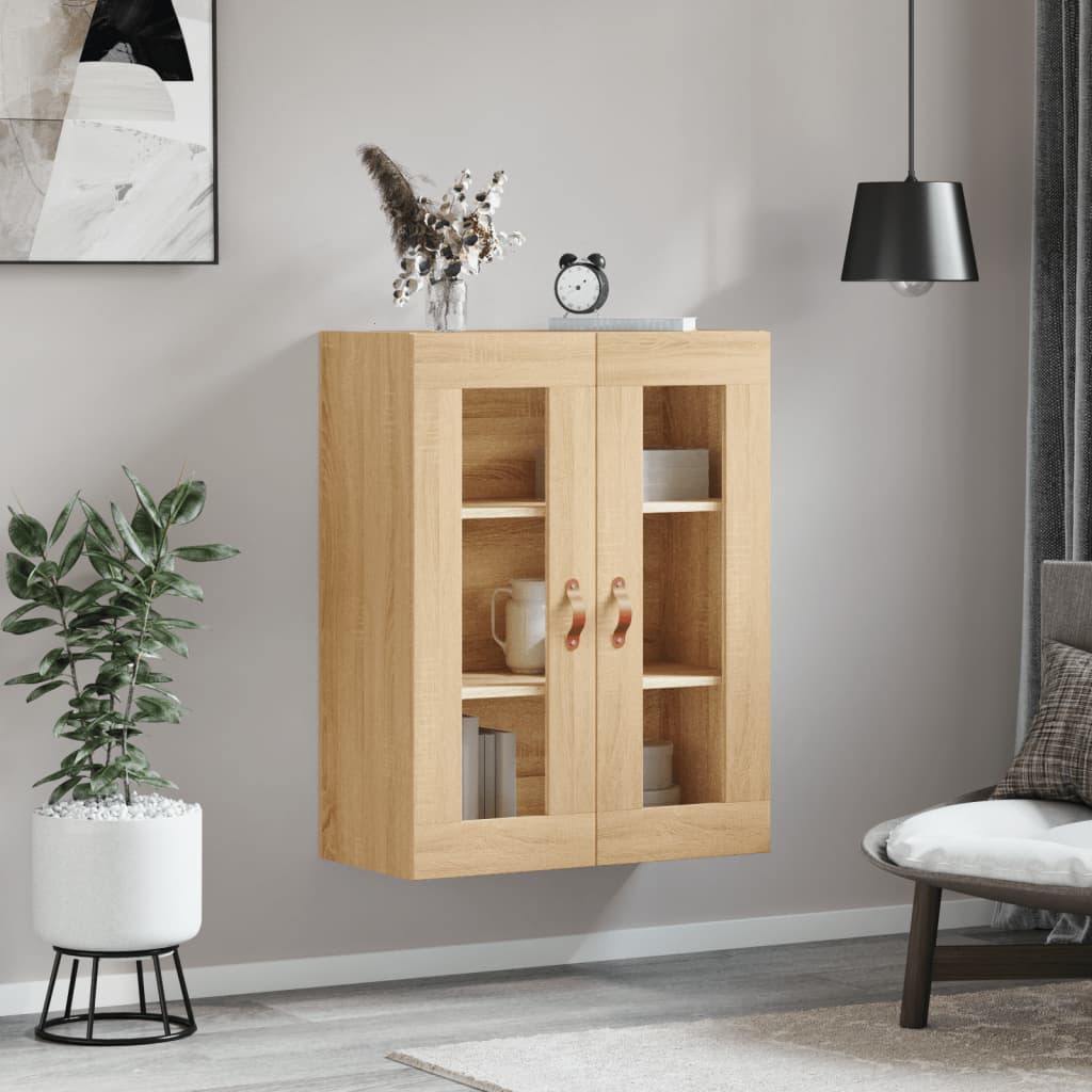 Wall Mounted Cabinet Sonoma Oak 69.5x34x90 cm