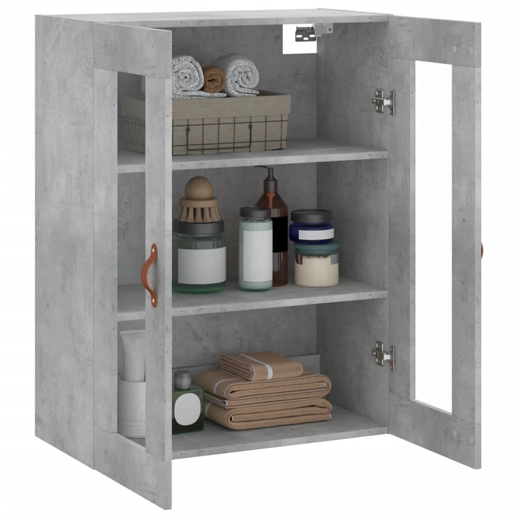 Wall Mounted Cabinet Concrete Grey 69.5x34x90 cm