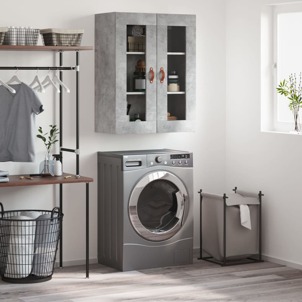 Wall Mounted Cabinet Concrete Grey 69.5x34x90 cm