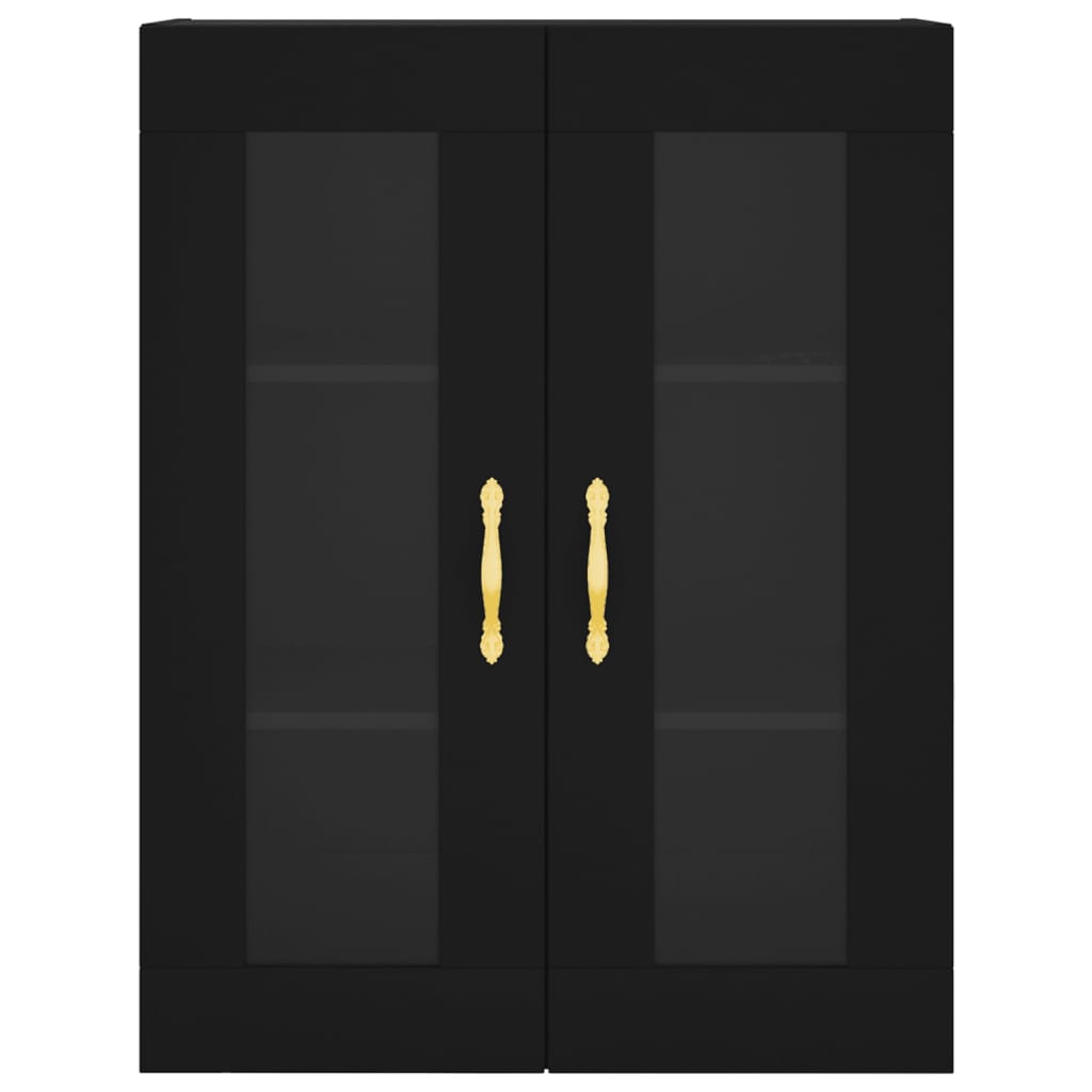 Wall Mounted Cabinet Black 69.5x34x90 cm