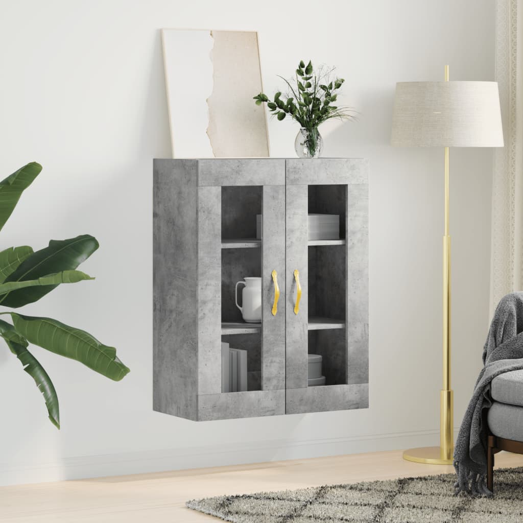 Wall Mounted Cabinet Concrete Grey 69.5x34x90 cm