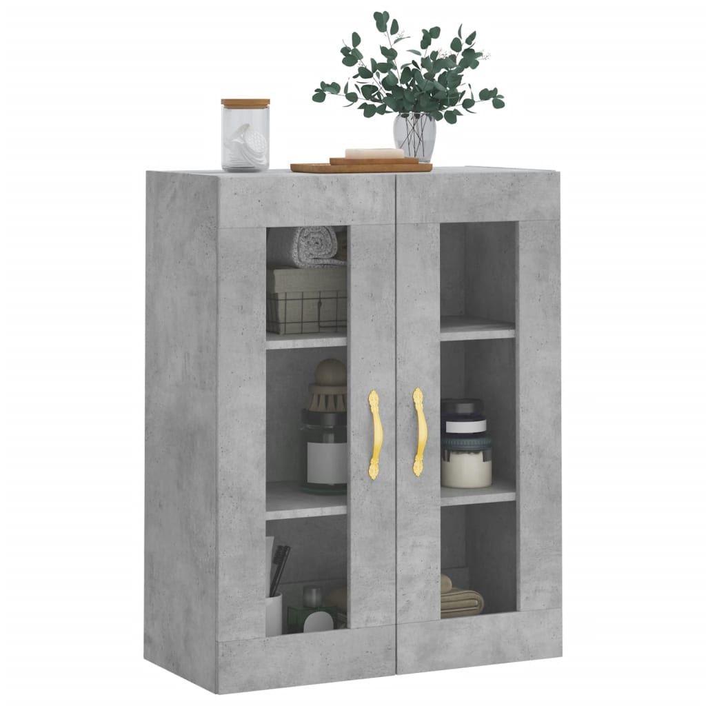 Wall Mounted Cabinet Concrete Grey 69.5x34x90 cm