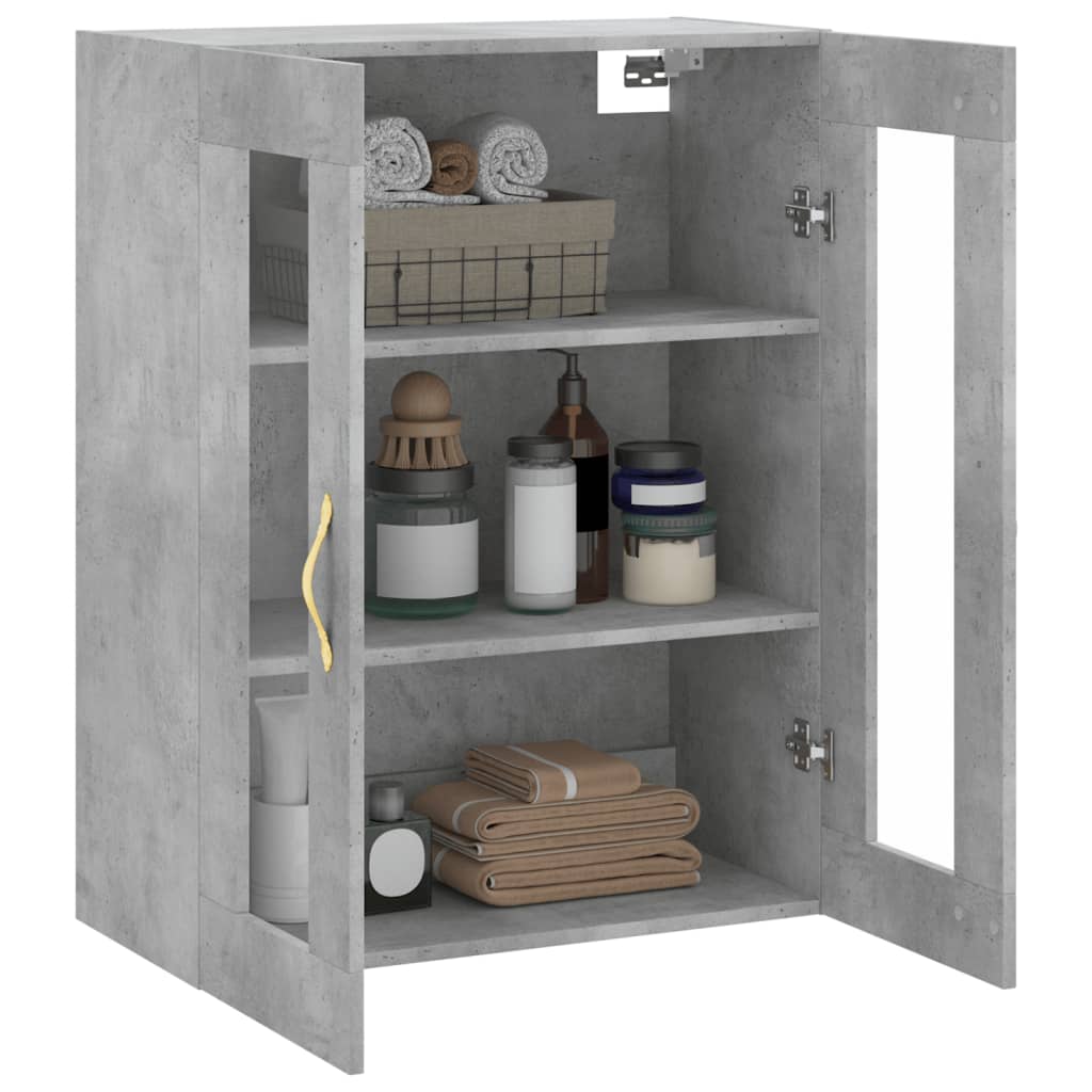 Wall Mounted Cabinet Concrete Grey 69.5x34x90 cm