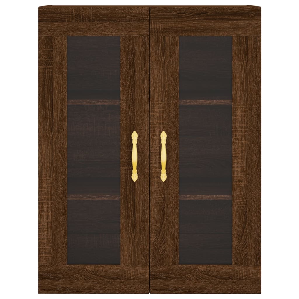 Wall Mounted Cabinet Brown Oak 69.5x34x90 cm