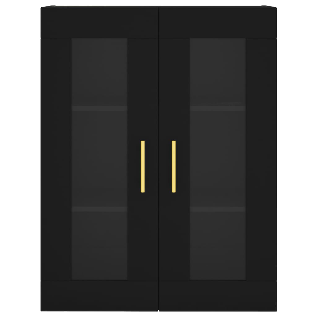 Wall Mounted Cabinet Black 69.5x34x90 cm