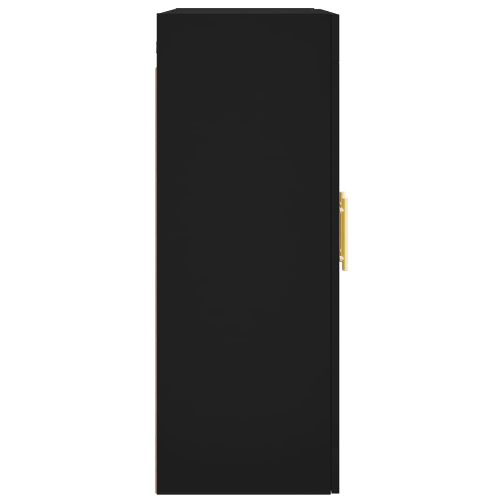 Wall Mounted Cabinet Black 69.5x34x90 cm