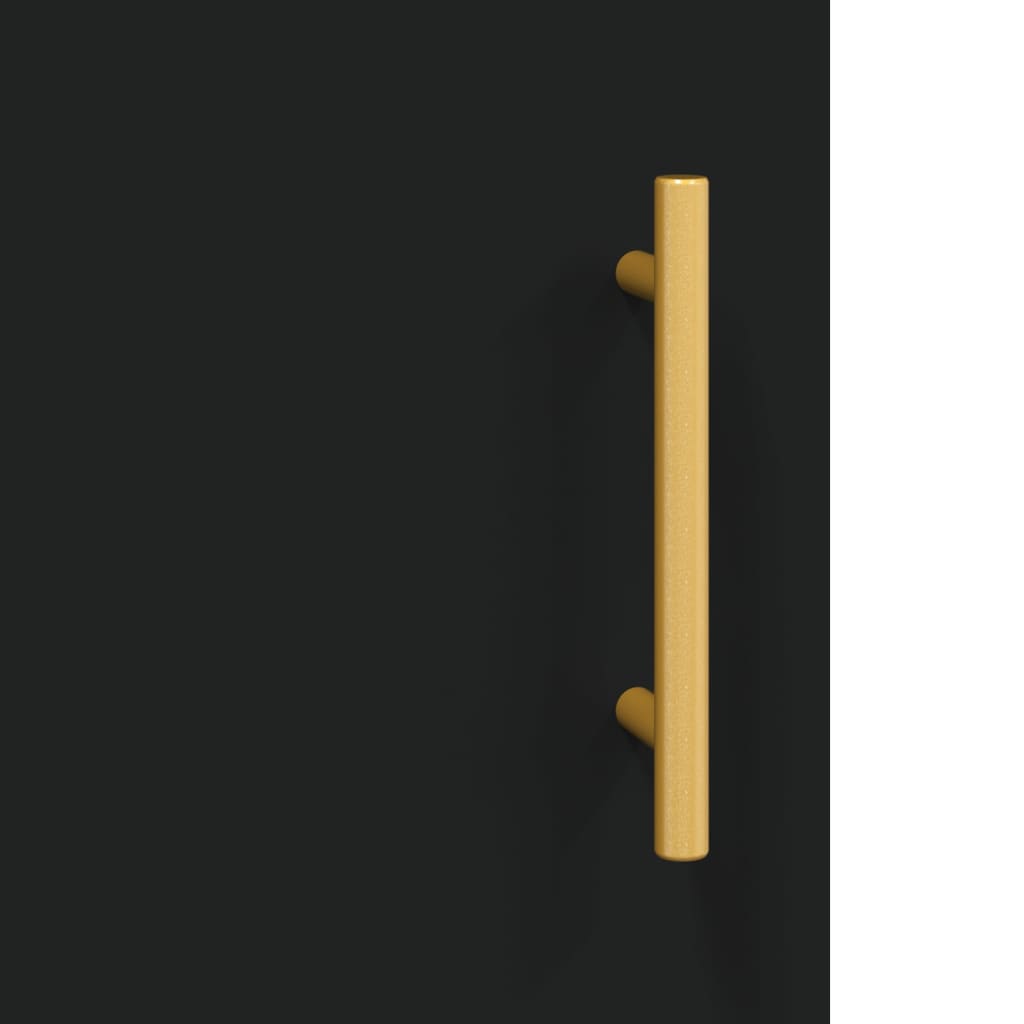 Wall Mounted Cabinet Black 69.5x34x90 cm