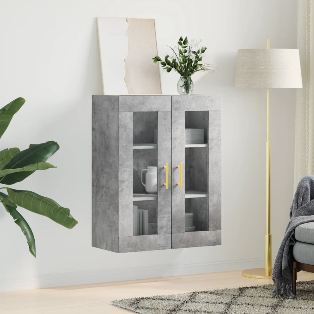 Wall Mounted Cabinet Concrete Grey 69.5x34x90 cm