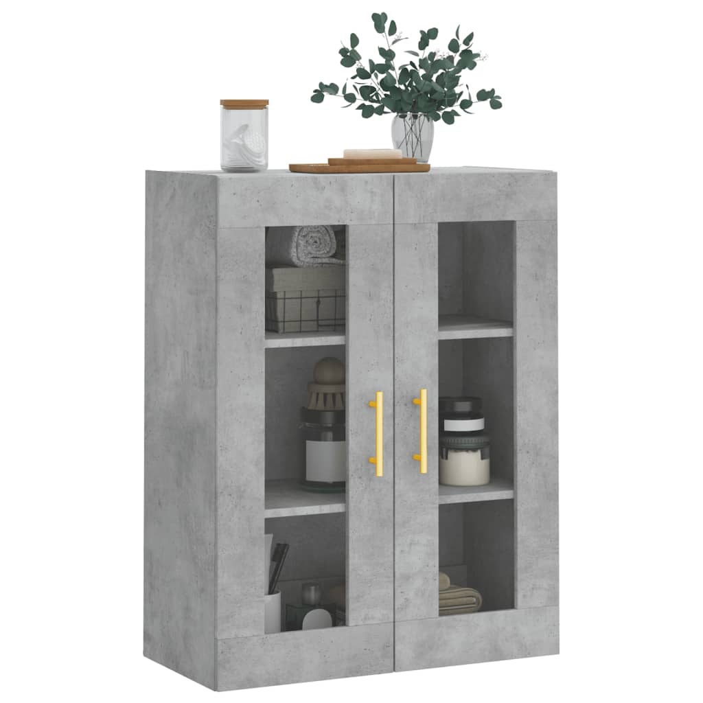 Wall Mounted Cabinet Concrete Grey 69.5x34x90 cm