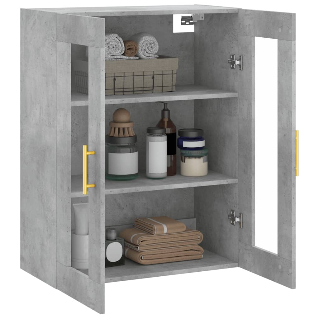 Wall Mounted Cabinet Concrete Grey 69.5x34x90 cm
