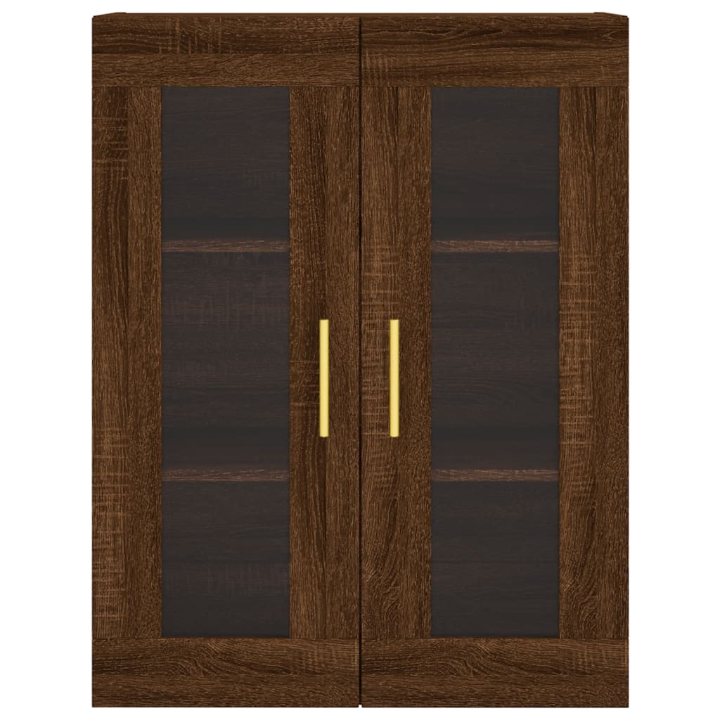Wall Mounted Cabinet Brown Oak 69.5x34x90 cm