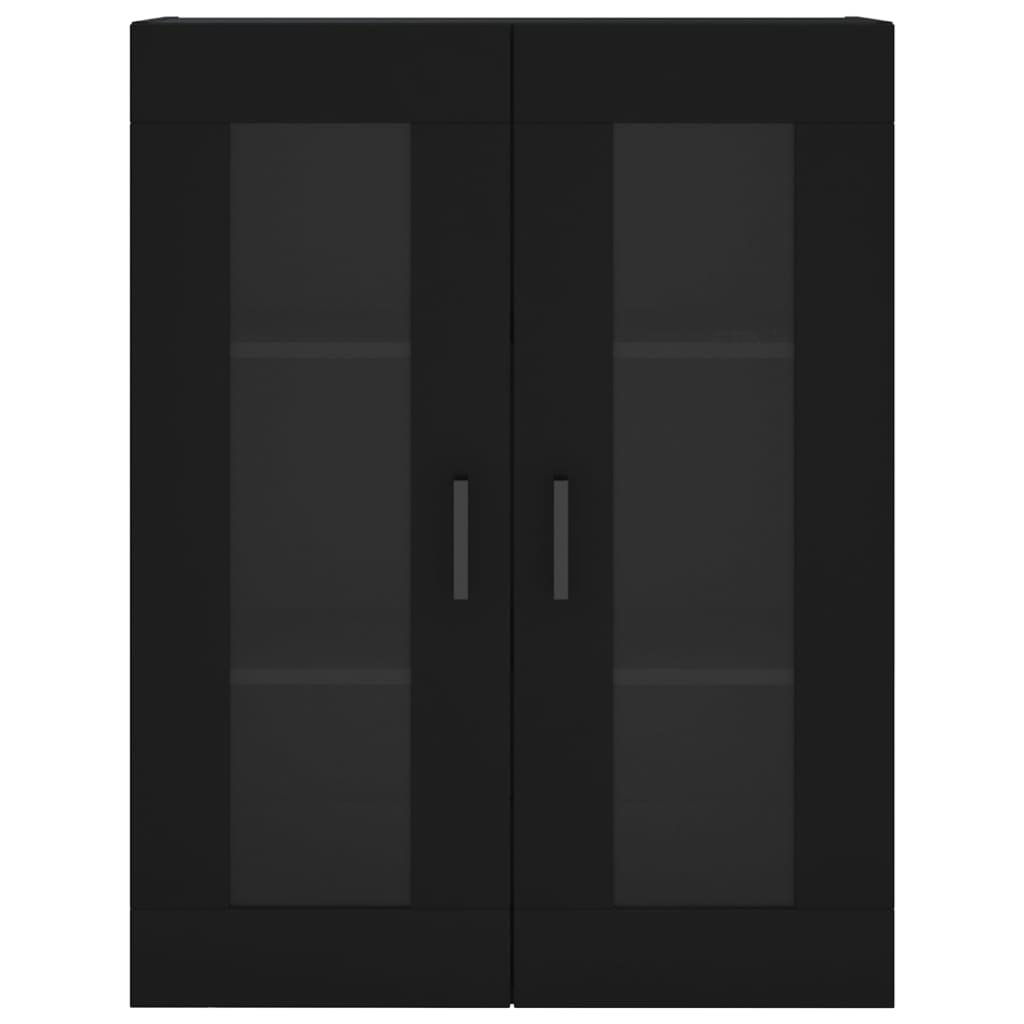 Wall Mounted Cabinet Black 69.5x34x90 cm