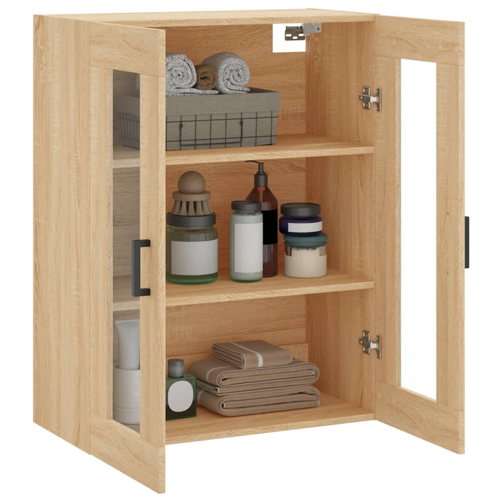 Wall Mounted Cabinet Sonoma Oak 69.5x34x90 cm