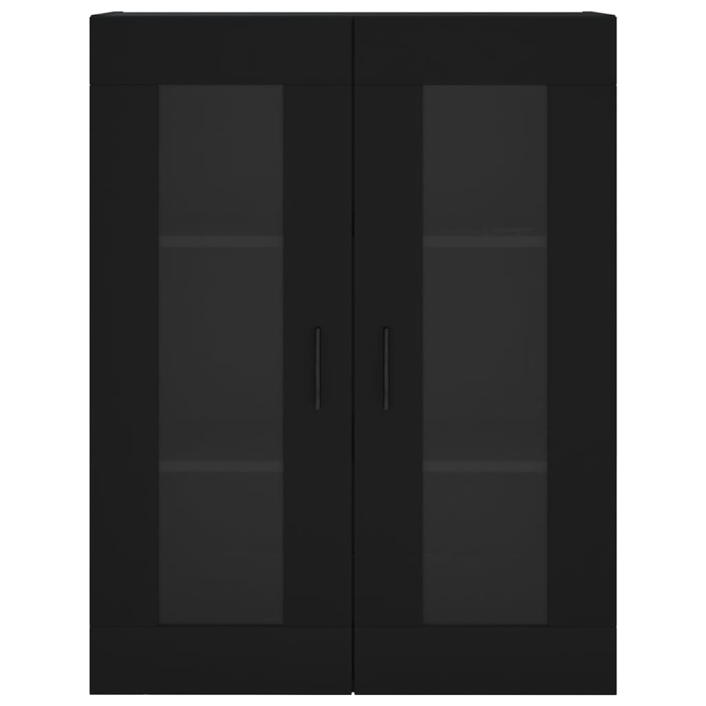 Wall Mounted Cabinet Black 69.5x34x90 cm