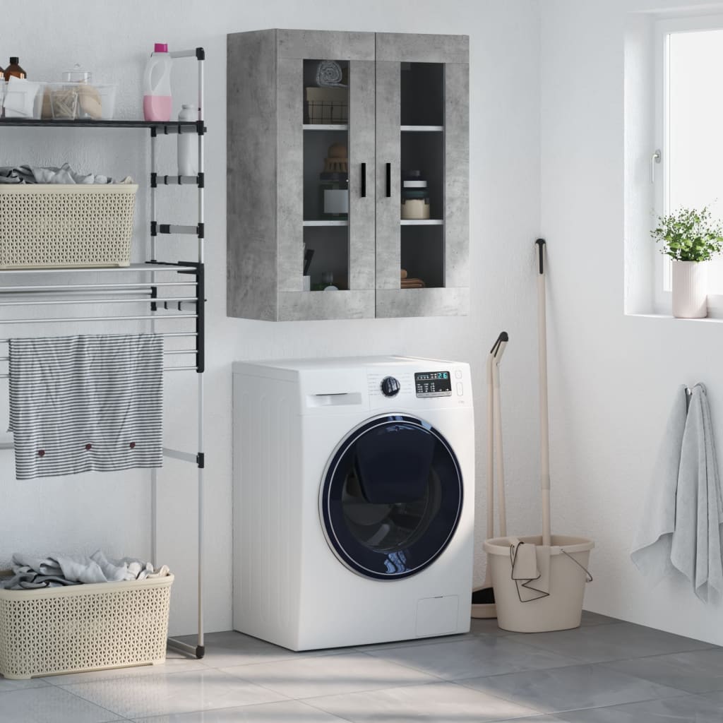 Wall Mounted Cabinet Concrete Grey 69.5x34x90 cm