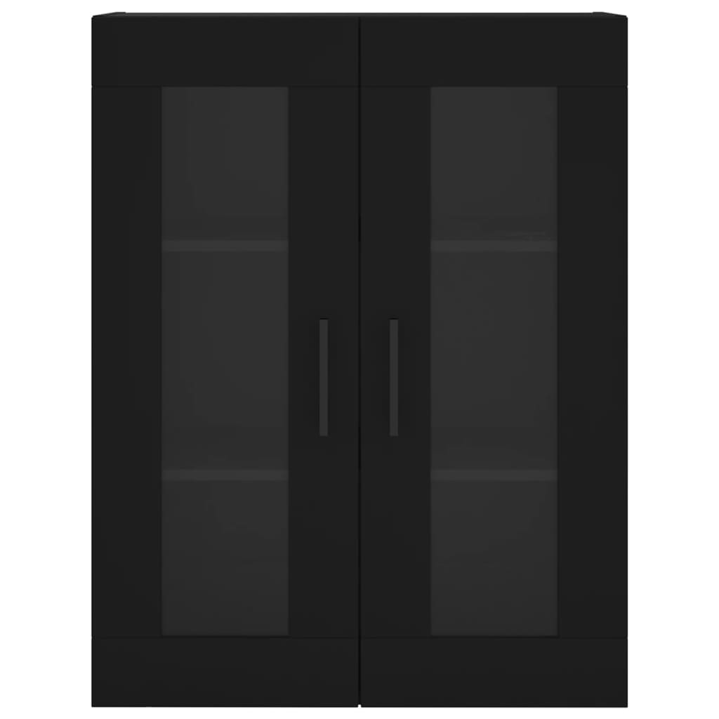 Wall Mounted Cabinet Black 69.5x34x90 cm