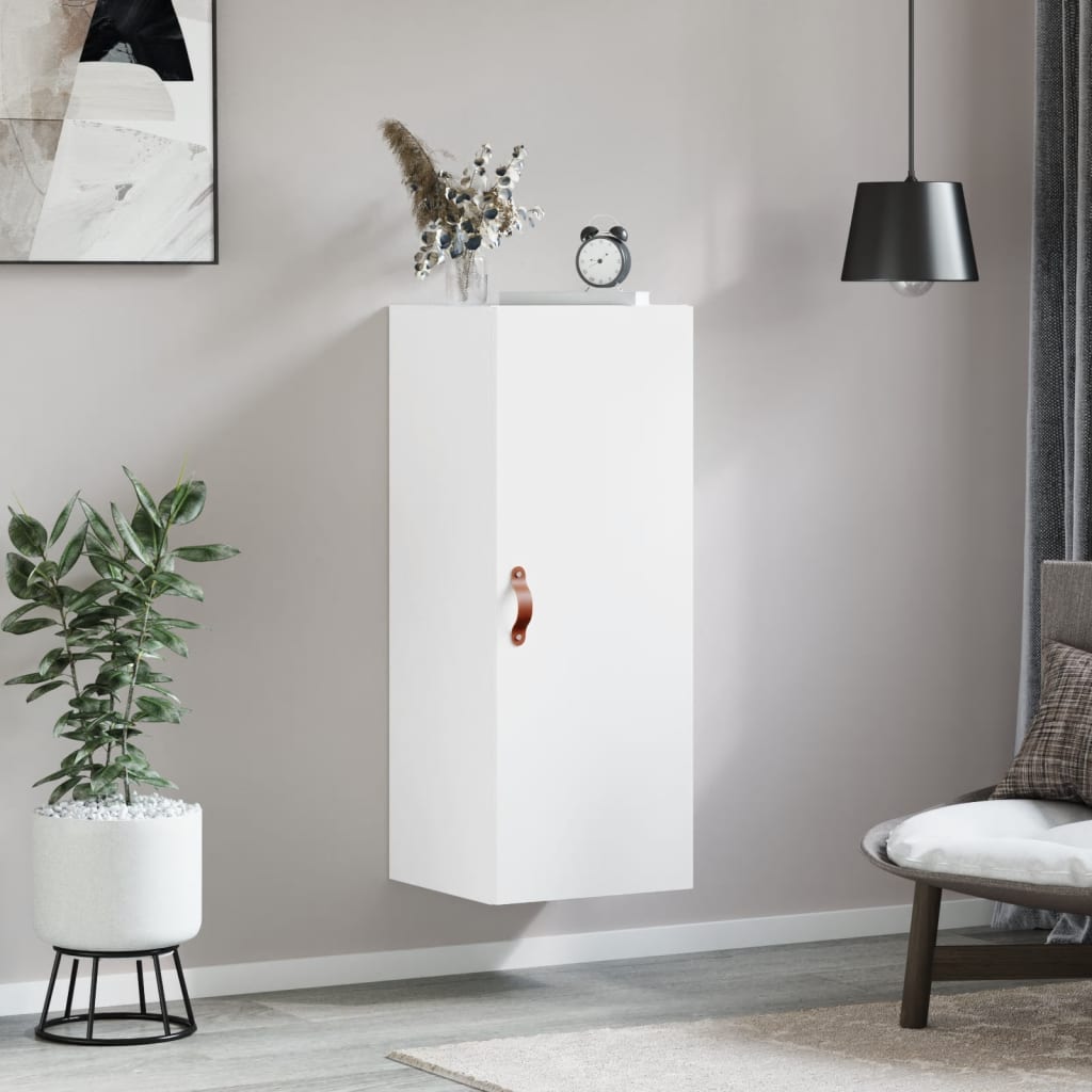 Wall Mounted Cabinet White 34.5x34x90 cm