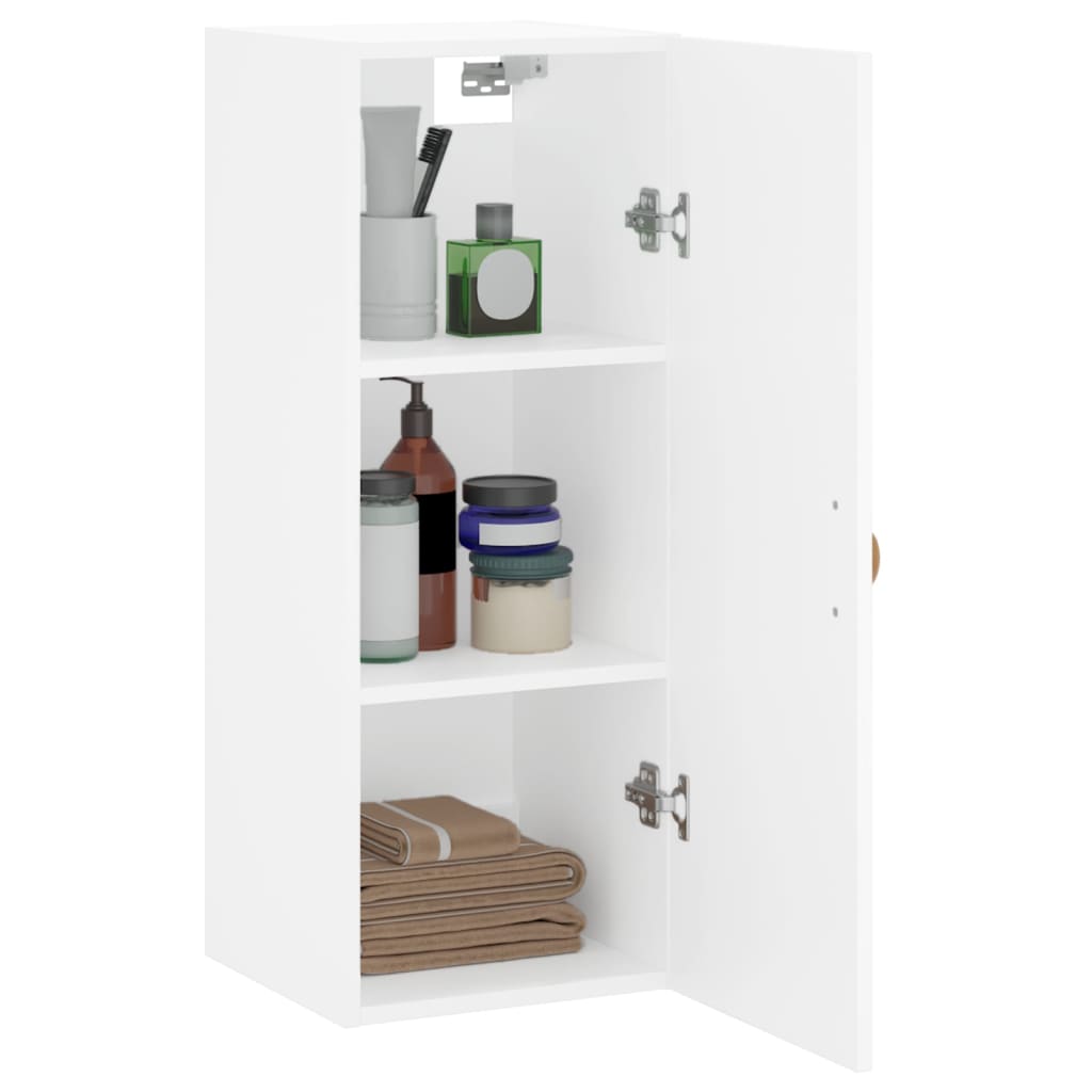 Wall Mounted Cabinet White 34.5x34x90 cm
