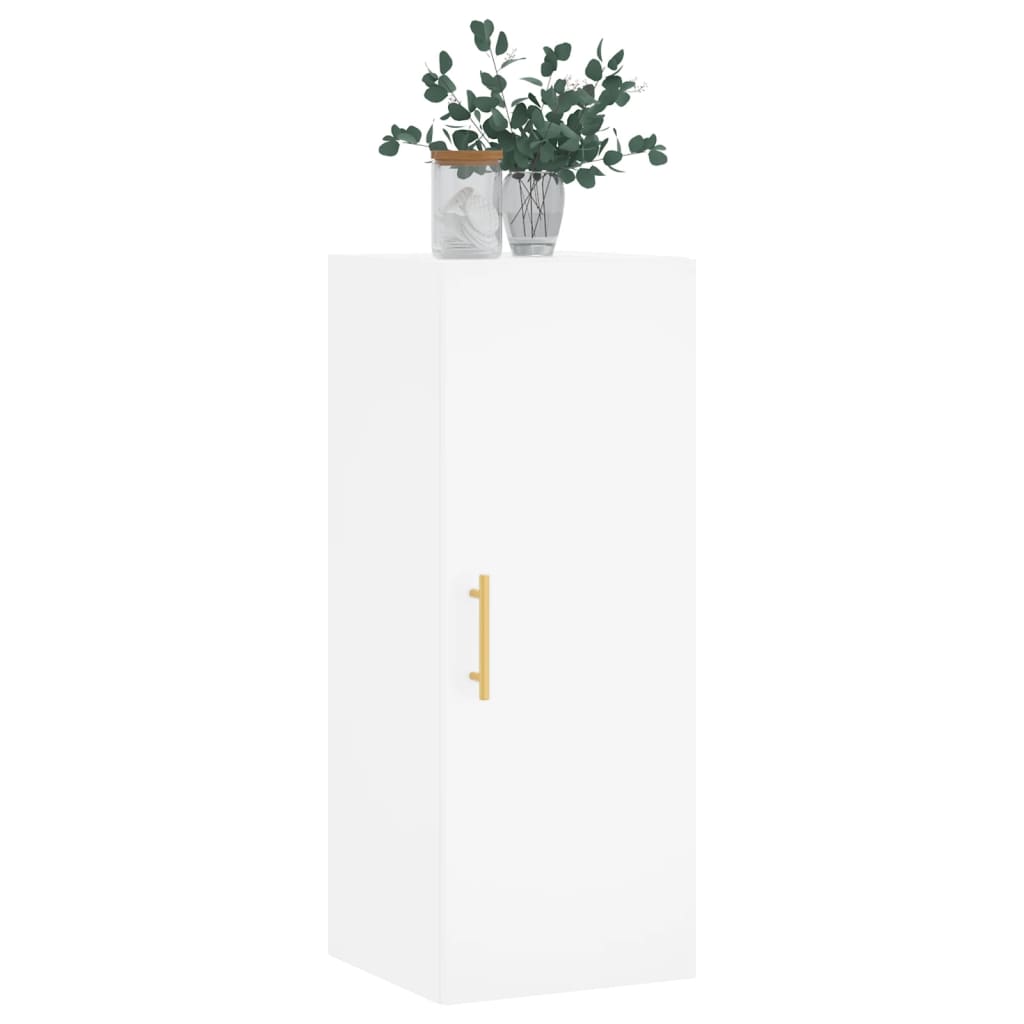 Wall Mounted Cabinet White 34.5x34x90 cm