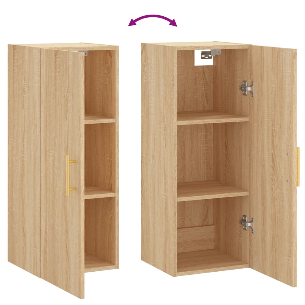 Wall Mounted Cabinet Sonoma Oak 34.5x34x90 cm