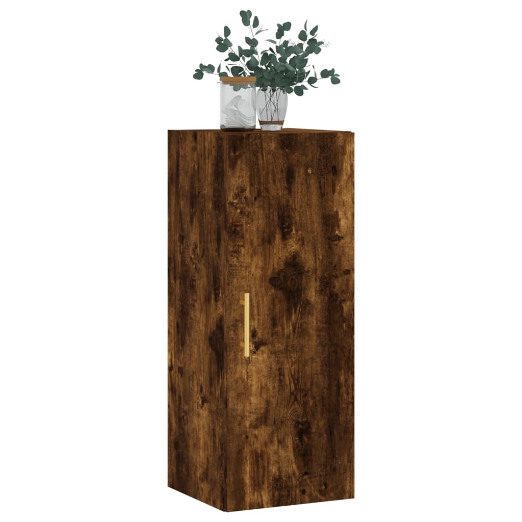 Wall Mounted Cabinet Smoked Oak 34.5x34x90 cm