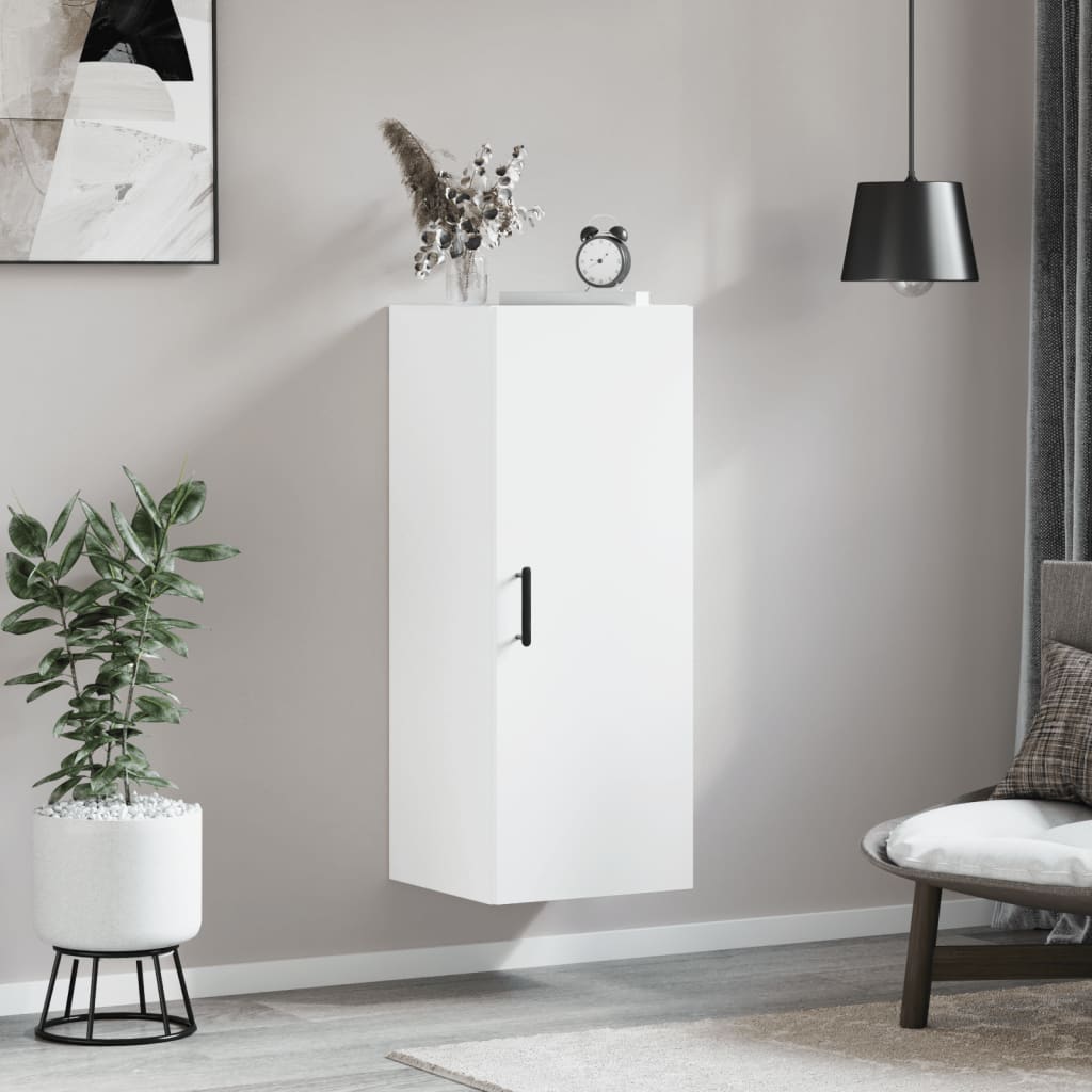Wall Mounted Cabinet White 34.5x34x90 cm
