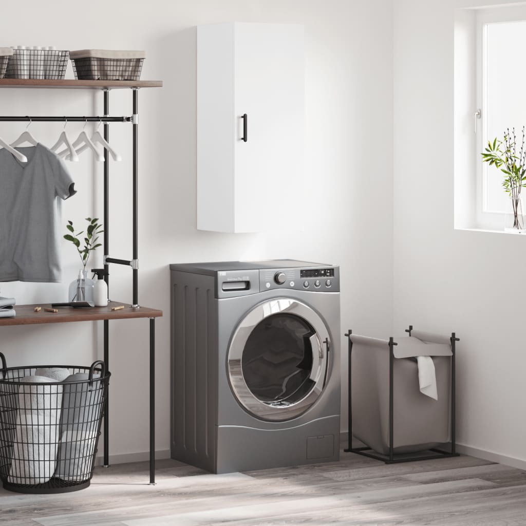 Wall Mounted Cabinet White 34.5x34x90 cm