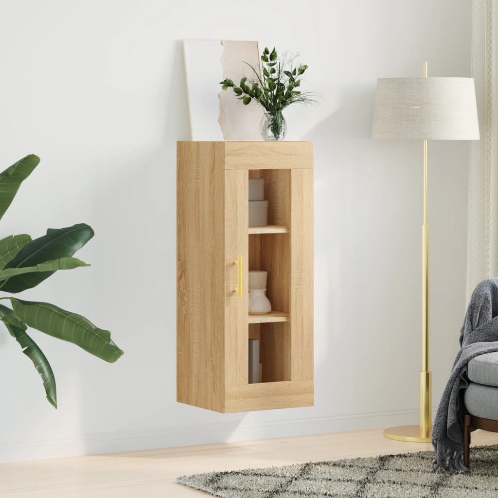 Wall Mounted Cabinet Sonoma Oak 34.5x34x90 cm