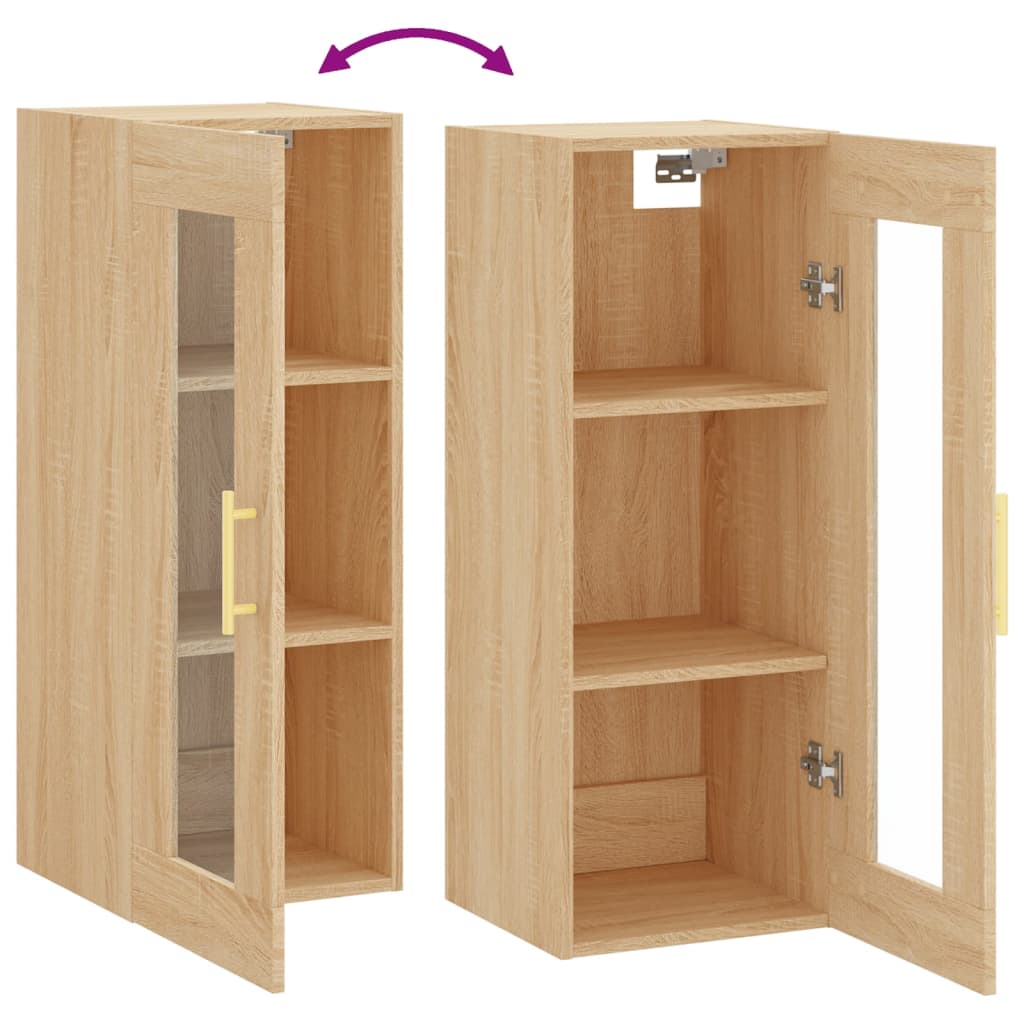 Wall Mounted Cabinet Sonoma Oak 34.5x34x90 cm