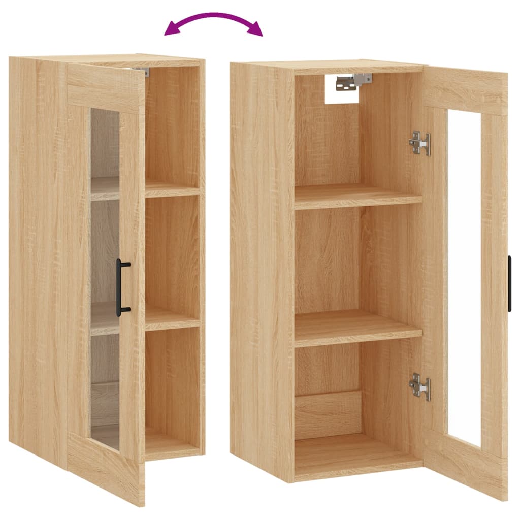 Wall Mounted Cabinet Sonoma Oak 34.5x34x90 cm