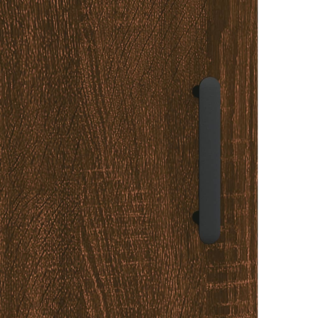 Wall Mounted Cabinet Brown Oak 34.5x34x90 cm