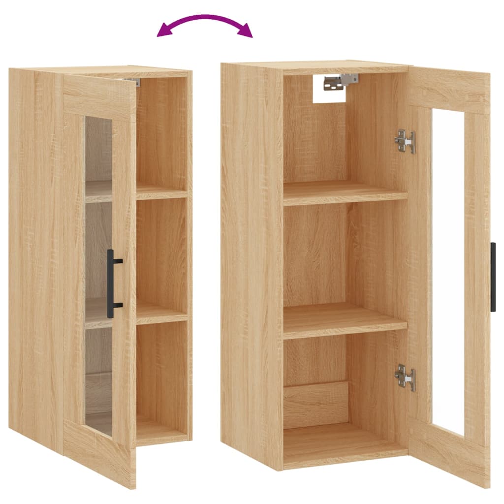 Wall Mounted Cabinet Sonoma Oak 34.5x34x90 cm