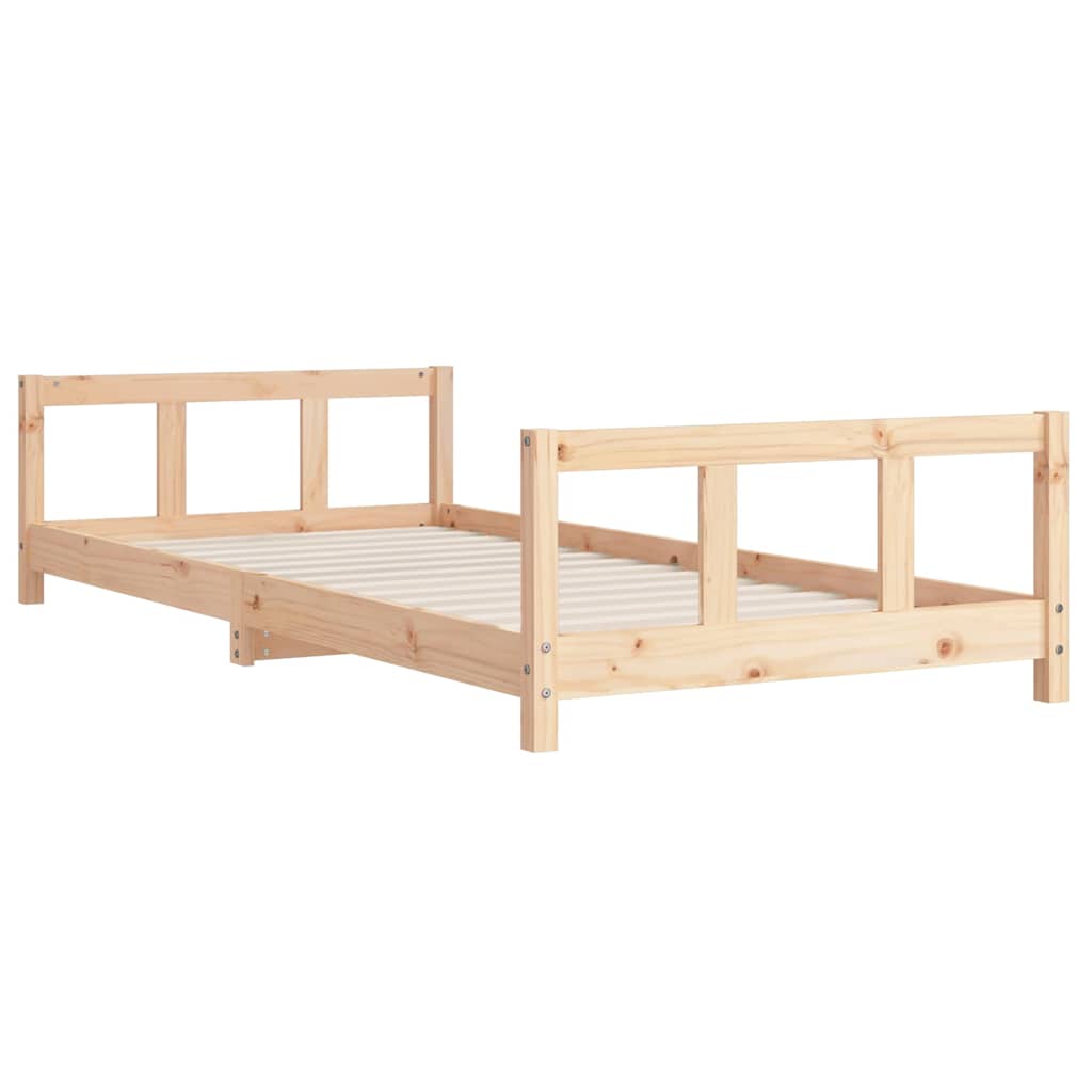 Kids Bed Frame 90x200 cm Solid Wood Pine