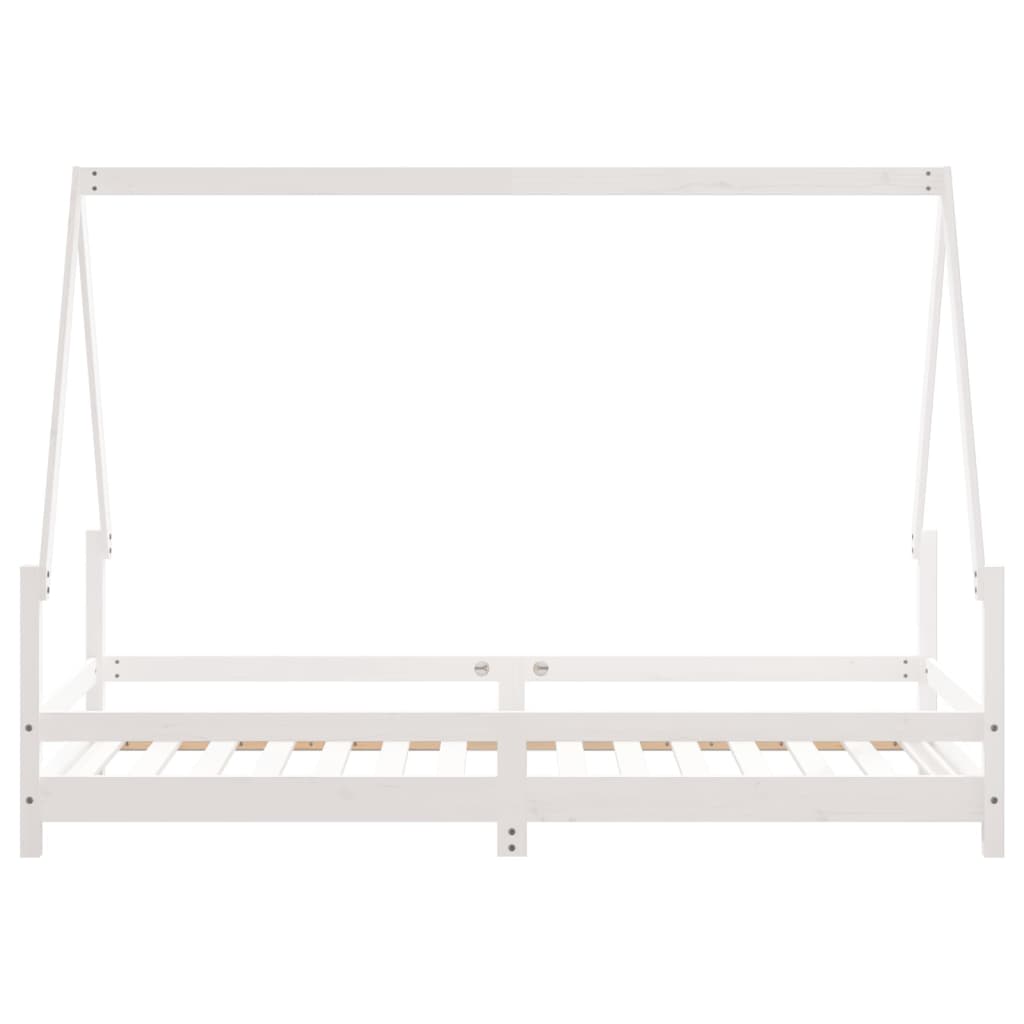 Kids Bed Frame White 90x190 cm Solid Wood Pine
