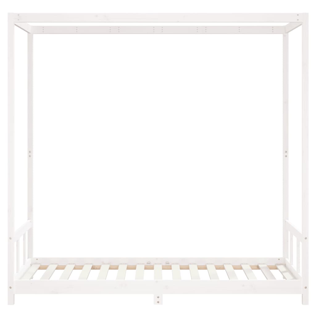 Kids Bed Frame White 90x190 cm Solid Wood Pine
