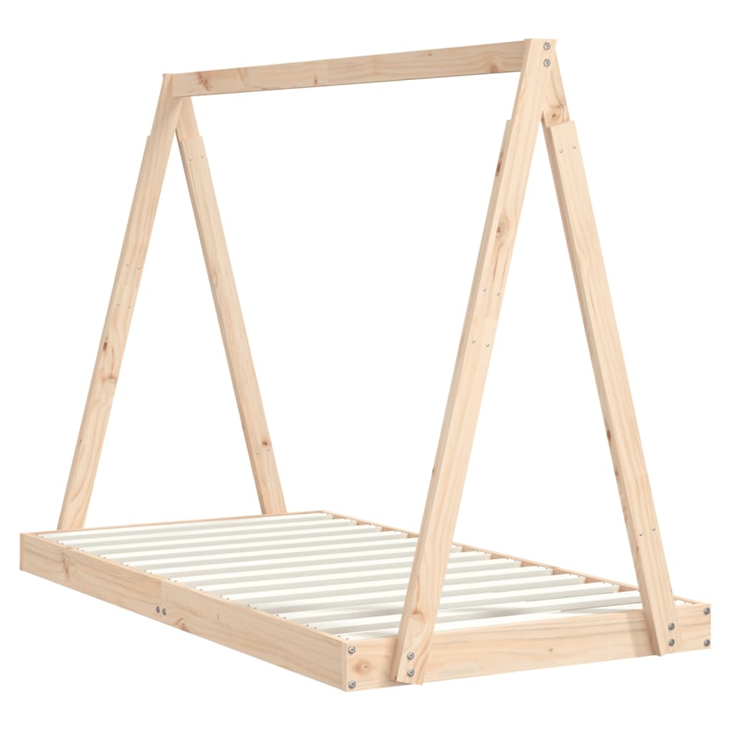 Kids Bed Frame 80x160 cm Solid Wood Pine