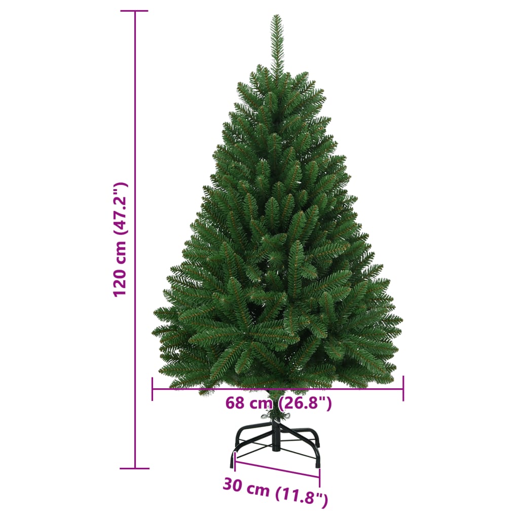 Artificial Hinged Christmas Tree with Stand Green 120 cm